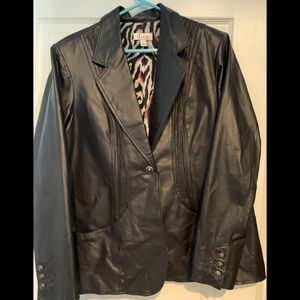 Denim & Co. Leather Jacket